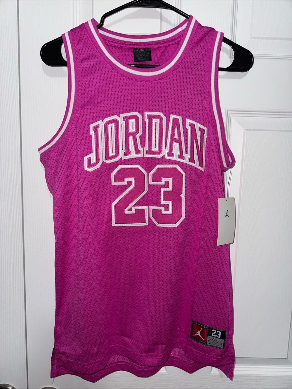 Jordan Kids Pink 23 Mesh Basketball Jersey